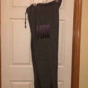 VS Pink pants Gray